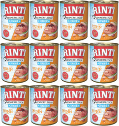RINTI Kennerfleish Junior Chicken z kurczakiem, 12x400 g