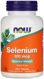 Selen 100 mcg, Now Foods, 250 tabletek