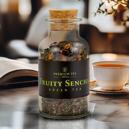 Herbata zielona Fruity Sencha 80g w butelce -