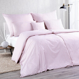 Stanex Pościel bawełniana do samodzielnego zestawienia PASKI różowa