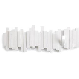 Wieszak ścienny do przedpokoju biały nowoczesny Sticks Multi