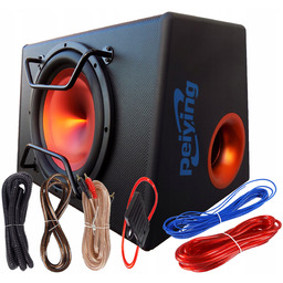 Aktywna Skrzynia Tuba Basowa Subwoofer 1000W Kable