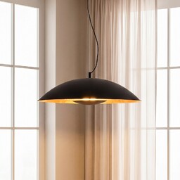 Lampa Wisząca Lindby, Emilienne, ściemnialny, czarny, salon, metal,