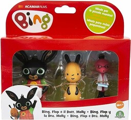 Zestaw 3 mini figurek Bing, Flop i Dottor