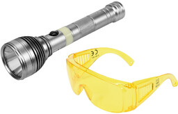 Yato ZESTAW LATARKA UV AKUMULATOROWA 3W I OKULARY