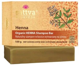 Sattva Organiczny szampon w kostce z henną