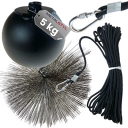 Kula do czyszczenia komina 5kg szczotka Ø 250