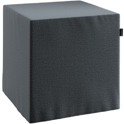 Pokrowiec na puf kostkę, grafitowy welwet, kostka 40