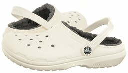 Klapki Crocs Classic Lined Clog K White/Grey 207010-10M