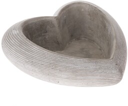 Betonowa osłonka na doniczkę Heart szara, 22 x