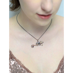 Wisiorek - Kameleon mały brązowy