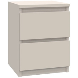 Edinos Minimalistyczny stolik nocny z szufladami kaszmir L4-P21