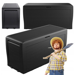 Skrzynia ogrodowa Keter Samoa Rattan Box 270L Antracyt
