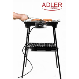 GRILL ELEKTRYCZNY 2000W OGRODOWY STOJĄCY STOŁOWY BBQ Regulacja