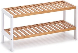 Zeller stojak na buty z 2 półkami, bambus/Mdf,