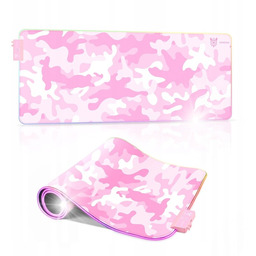 GAMINGOWA PODKŁADKA POD KLAWIATURE I MYSZ MYSZKE RÓŻOWA