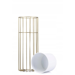 Kwietnika stojak na rośliny złoto biały 55 cm