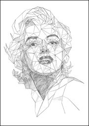 Geometryczna Marilyn Monroe - plakat Wymiar do wyboru: