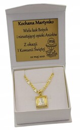 Złoty Łańcuszek Pancerka 3,50 mm z Medalikiem pr
