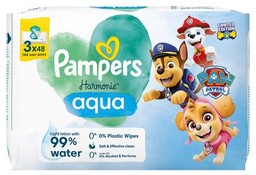 PAMPERS Chusteczki nawilżane Harmonie Aqua Psi Patrol (144