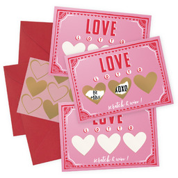 Miłosna walentynkowa karta zdrapka- DIY - 3 szt.