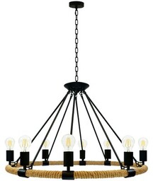 GOLDLUX Lampa sufitowa Arthur Rope 307927 Czarno-brązowy