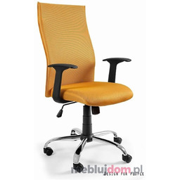 Fotel Black on Black Membranowy Unique Czarno-pomarańczowy