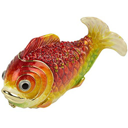 Pudełko na drobiazgi z klejnotami - złota ryba