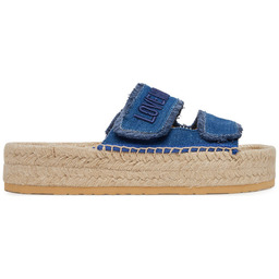 Espadryle LOVE MOSCHINO JA28383G0MJO5700 Niebieski