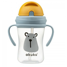 AKUKU Bidon z chowaną słomką MIŚ 9m+, 300ml