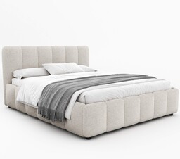 Łóżko tapicerowane 4578G 160x200 Boucle Biały #6