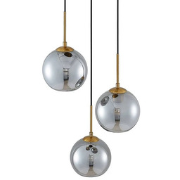 Lindby - Jurian 3 Lampa Wisząca Bronze/Smoke
