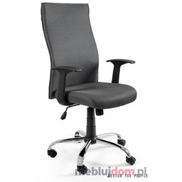 Fotel Black on Black Membranowy Unique Czarno-szary