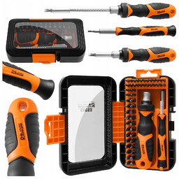 Wkrętak Z Grzechotką Precyzyjny Z Wymiennymi Końcówkami Bity