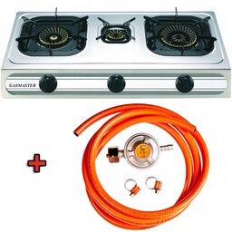 Kuchenka Gasmaster 3B-03SRBP wąż+reduktor