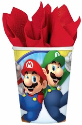 Kubeczki urodzinowe Super Mario Bros - 250 ml