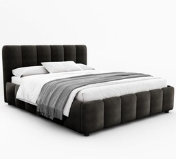 Łóżko tapicerowane 4578G 140x200 Welur Czarny
