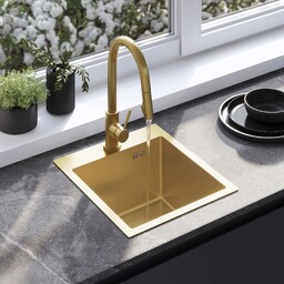 Rea Zlewozmywak stalowy REA Leo 40 Złoty szczotkowany