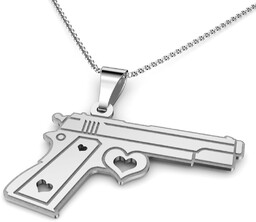 Zawieszka srebrna pistolet