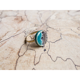 Pakamera Pierścionek z ceramicznym oczkiem