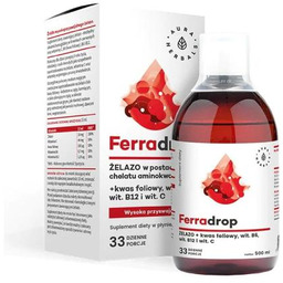 Aura Herbals Ferradrop Żelazo + Kwas foliowy, wit.