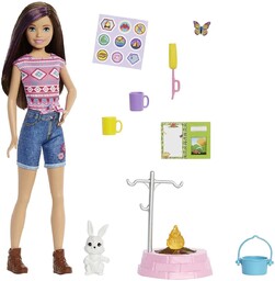 Mattel, Barbie kemping siostra i zwierzątko zestaw