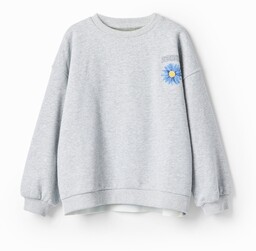 Bluza oversize z kwiatem