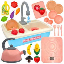 Zlewozmywak 2w1 Kuchnia Kran z Wodą Niebieski