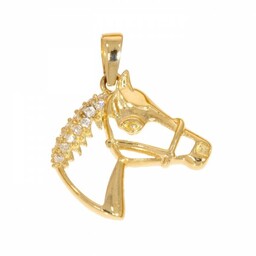 Złota zawieszka głowa konia ZA.02023 PR.585