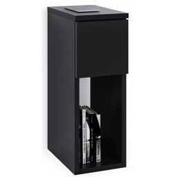 Szafka Nocna Czarna Wąska 20CM Z Szufladą