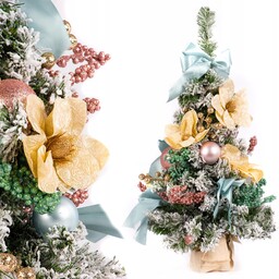 Sztuczna Choinka Premium Z Bombkami I Kwiatami Boże