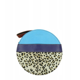 Pakamera Torebka listonoszka skórzana okrągła skóra naturalna elegancka