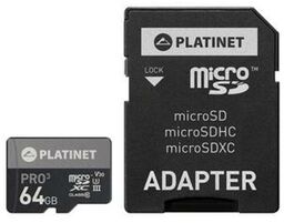 Platinet microSDXC Class 10 64GB + adapter Karta