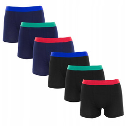 Bokserki Majtki Chłopięce Dziecięce Bawełniane Kolorowe 6-pak 134-140